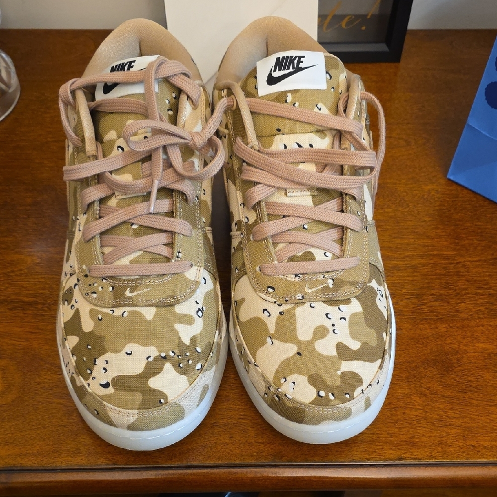 Nike Kids Sneakers - Tan Camo and White